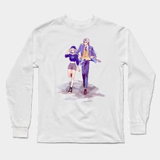 Furina and Neuvillette in Modern Clothing v2 | Genshin Impact Long Sleeve T-Shirt